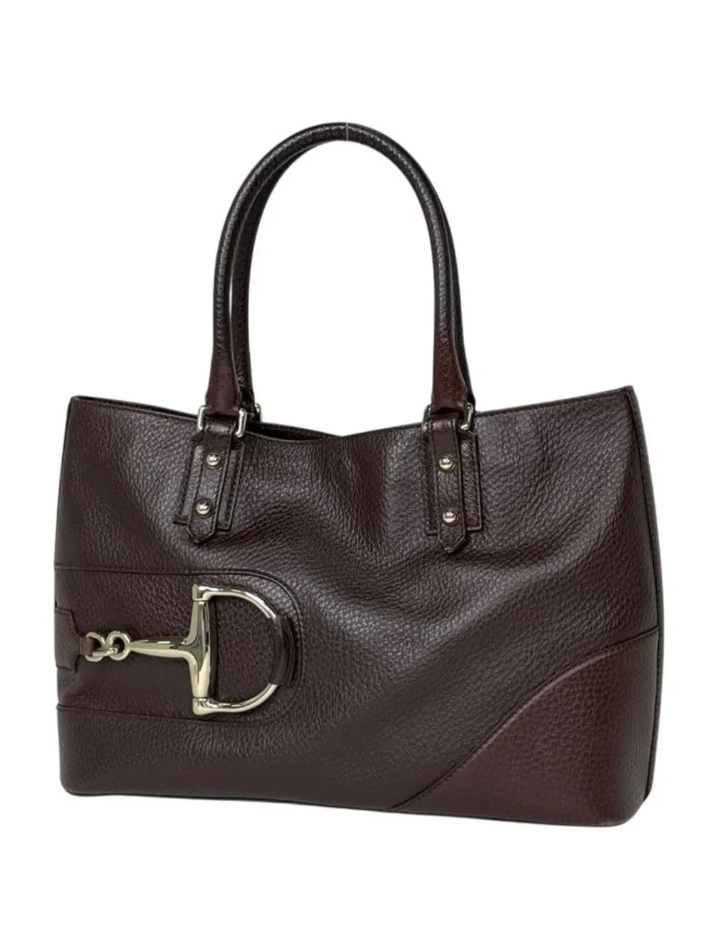 Gucci Horsebit Tote Leather Brown
